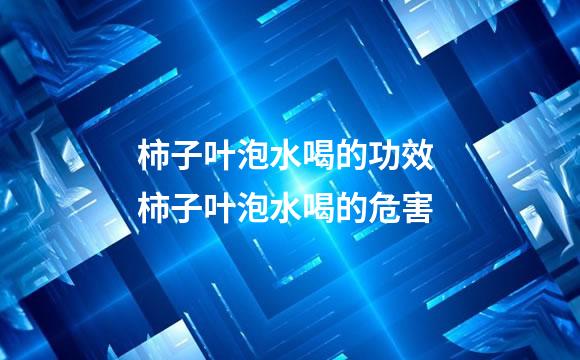 柿子叶泡水喝的功效 柿子叶泡水喝的危害
